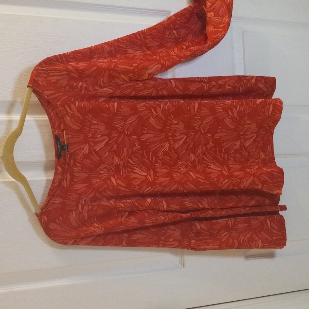 Banana Republic Bell Sleeves M Shades of Orange Tunic Top Flowy